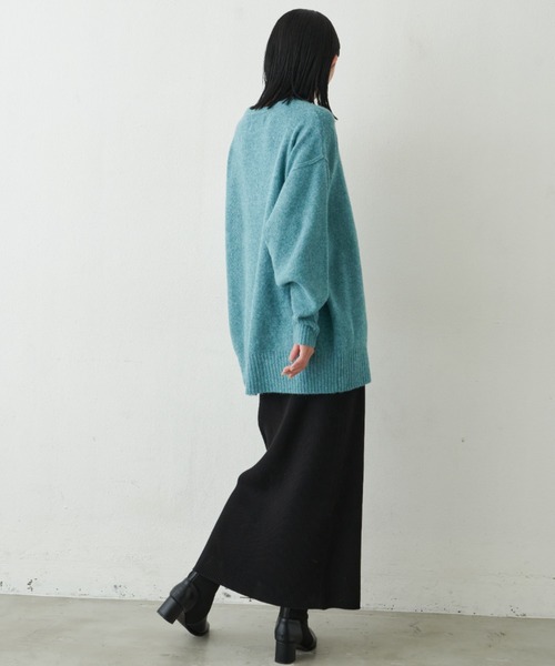 Aunt Marie's（アントマリーズ）の「リブニットロングスカート（スカート・レディース・ブラウン/グレー/ライム/ブラック・FREE）」の6枚目の写真