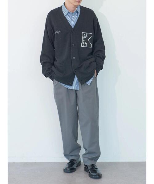 koe（コエ）の「ワッペン刺繍Vニットカーディガン（カーディガン/ボレロ・メンズ・ブラック/グリーン/アイボリー・XL/L）」の6枚目の写真