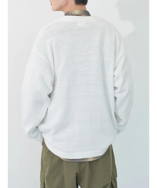 koe（コエ）の「ワッペン刺繍Vニットカーディガン（カーディガン/ボレロ・メンズ・ブラック/グリーン/アイボリー・XL/L）」の10枚目の写真