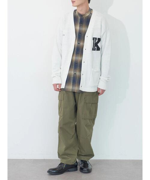 koe（コエ）の「ワッペン刺繍Vニットカーディガン（カーディガン/ボレロ・メンズ・ブラック/グリーン/アイボリー・XL/L）」の11枚目の写真