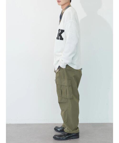 koe（コエ）の「ワッペン刺繍Vニットカーディガン（カーディガン/ボレロ・メンズ・ブラック/グリーン/アイボリー・XL/L）」の12枚目の写真