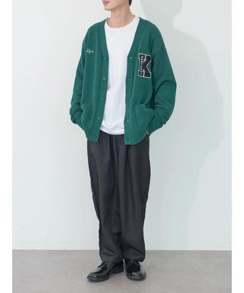 koe（コエ）の「ワッペン刺繍Vニットカーディガン（カーディガン/ボレロ・メンズ・ブラック/グリーン/アイボリー・XL/L）」の18枚目の写真