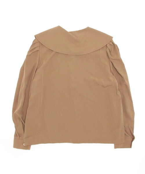 AMAIL（アマイル）の「Big collar nume shirt（シャツ/ブラウス・レディース・ブラウン/アイボリー・FREE）」の15枚目の写真