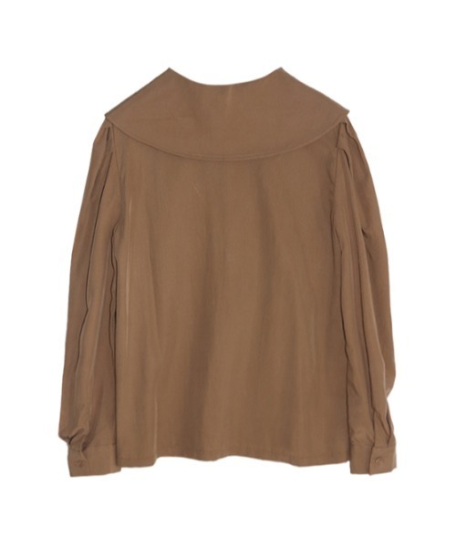 AMAIL（アマイル）の「Big collar nume shirt（シャツ/ブラウス・レディース・ブラウン/アイボリー・FREE）」の10枚目の写真