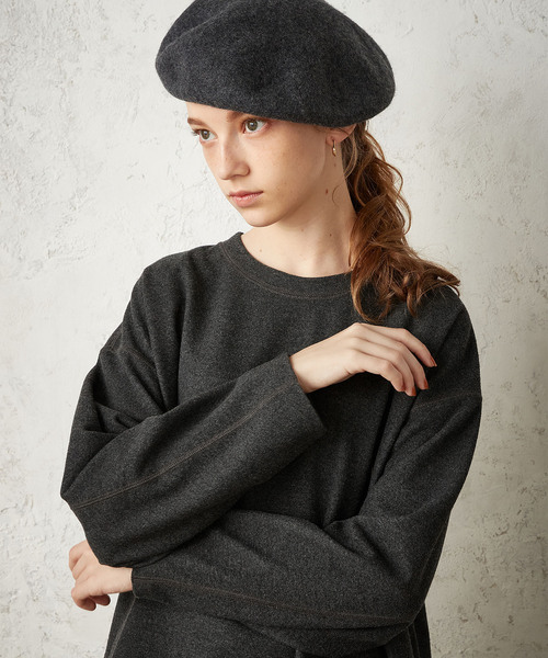 LE SOUK HOLIDAY（ルスークホリデー）の「微起毛フェイクレイヤードプルオーバー（Tシャツ/カットソー・レディース・ベージュ/ライトグレー/ブラック・M/L）」の8枚目の写真