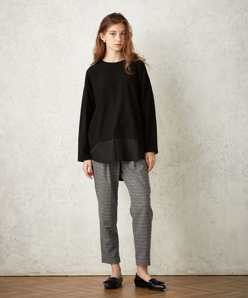 LE SOUK HOLIDAY（ルスークホリデー）の「微起毛フェイクレイヤードプルオーバー（Tシャツ/カットソー・レディース・ベージュ/ライトグレー/ブラック・M/L）」の5枚目の写真