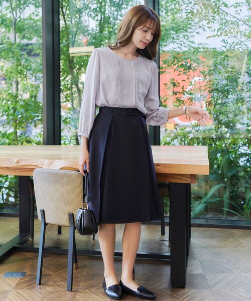 Tiaclasse（ティアクラッセ）の「【洗える】ピンタックレースブラウス（シャツ/ブラウス・レディース・ネイビー/モカ/グレー/オフホワイト/ピンク・M/L）」の14枚目の写真