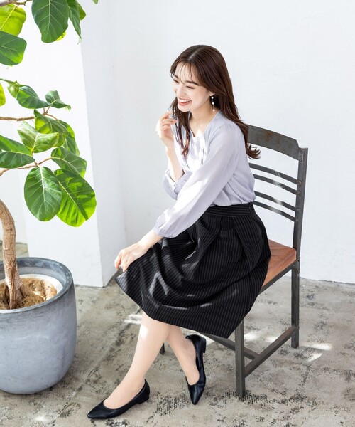 Tiaclasse（ティアクラッセ）の「【洗える】ピンタックレースブラウス（シャツ/ブラウス・レディース・ネイビー/モカ/グレー/オフホワイト/ピンク・M/L）」の20枚目の写真