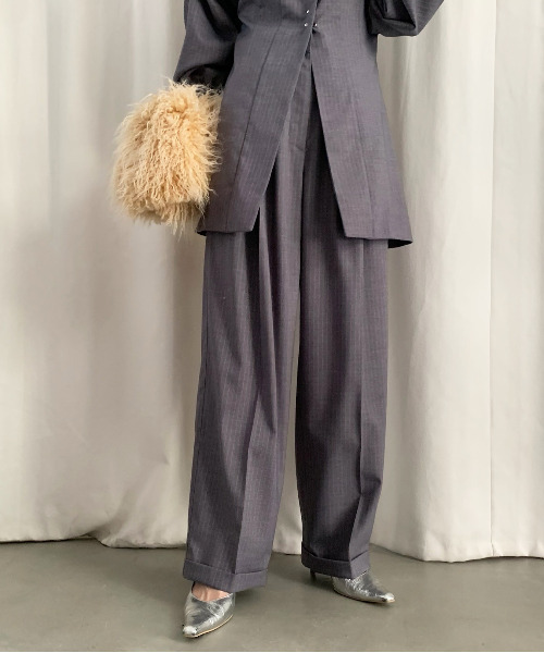 アメリヴィンテージ LINE PIN TUCK STRAIGHT PANTS