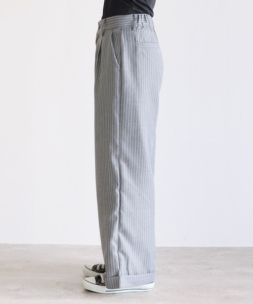 reca（レカ）の「ピンストライプ柄ワイドパンツ（その他パンツ・レディース・ブラック/チャコールグレー・FREE）」の20枚目の写真
