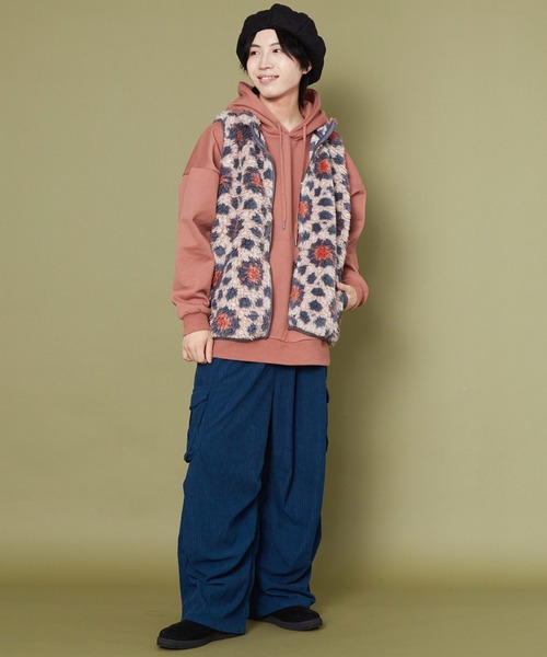 チャイハネ（チャイハネ）の「【チャイハネ】Amina×grn タファルMEN'Sボアベスト（ベスト・メンズ・オレンジ/グレー/ターコイズブルー・FREE）」の7枚目の写真