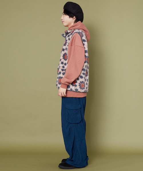 チャイハネ（チャイハネ）の「【チャイハネ】Amina×grn タファルMEN'Sボアベスト（ベスト・メンズ・オレンジ/グレー/ターコイズブルー・FREE）」の15枚目の写真