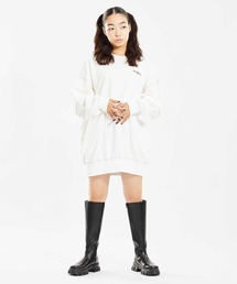 X-girl | DETACHABLE BUTTON SWEAT DRESS(ワンピース)
