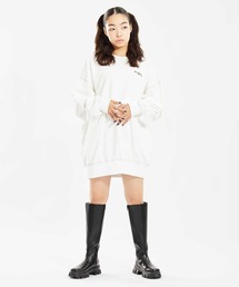 DETACHABLE BUTTON SWEAT DRESS