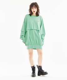 X-girl | DETACHABLE BUTTON SWEAT DRESS(ワンピース)
