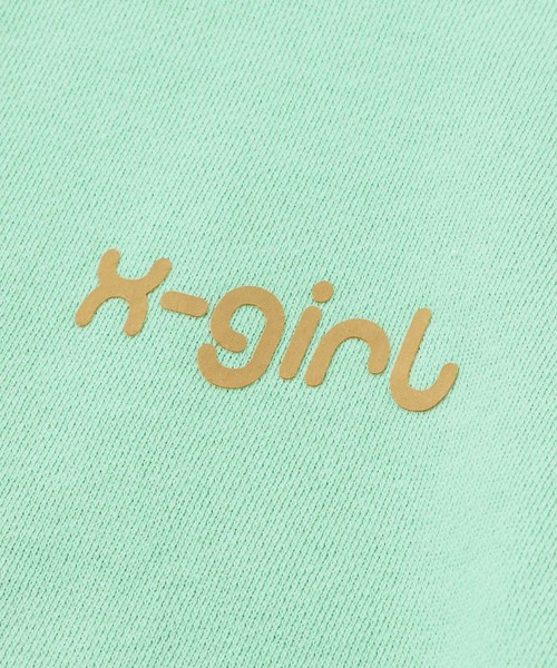 X-girl(エックスガール)の「DETACHABLE BUTTON SWEAT DRESS(ワンピース・レディース・ライトグリーン/チャコール/ホワイト・M/S)」の11枚目の写真