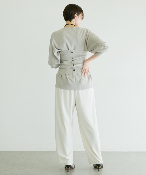 GALLARDAGALANTE（ガリャルダガランテ）の「カーディガンセットニット（カーディガン/ボレロ・レディース・ライトグレー/ブラウン/ベージュ・FREE）」の4枚目の写真