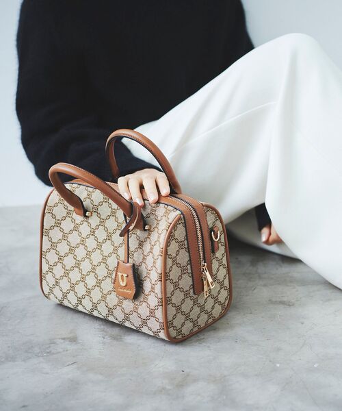 le.coeur blanc（ルクールブラン）の「ジャガードボストン別注バッグ（ボストンバッグ・レディース・ブラウン系その他3/ブラック系その他・FREE）」の2枚目の写真