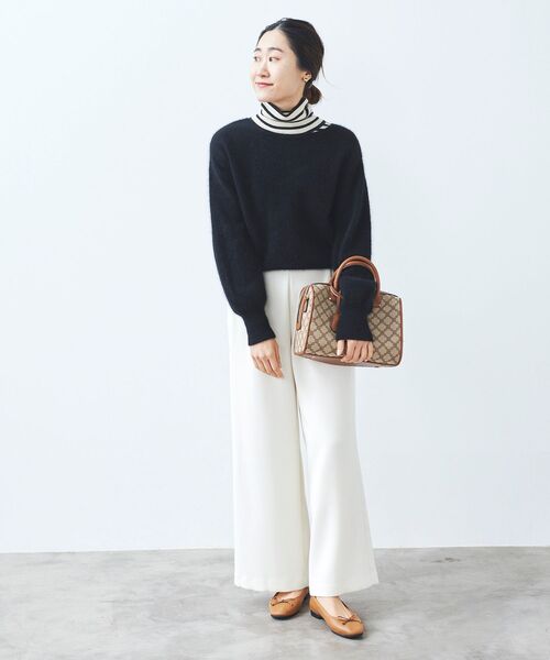 le.coeur blanc（ルクールブラン）の「ジャガードボストン別注バッグ（ボストンバッグ・レディース・ブラウン系その他3/ブラック系その他・FREE）」の6枚目の写真