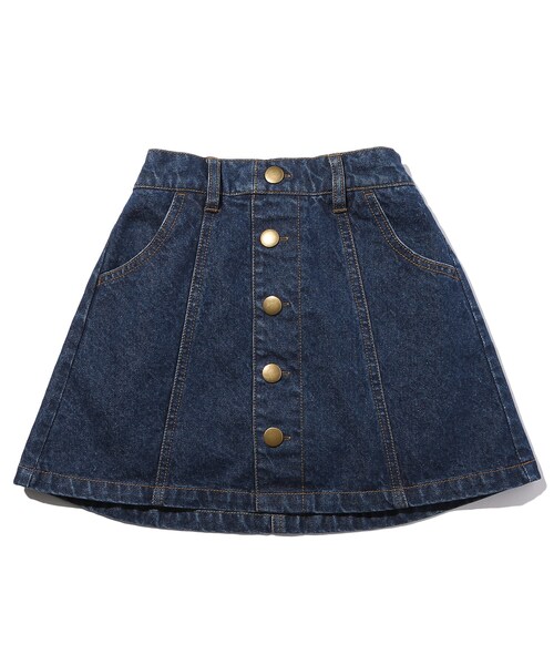 SHOO・LA・RUE（シューラルー）の「【110-140cm】インパン付き台形デニムスカート（デニムスカート・キッズ・ブラック系5/ネイビー系5・11/12/13/14）」の2枚目の写真