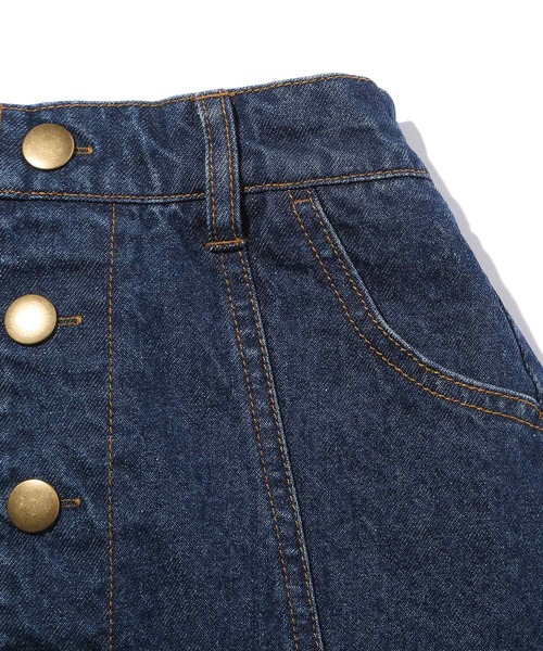 SHOO・LA・RUE（シューラルー）の「【110-140cm】インパン付き台形デニムスカート（デニムスカート・キッズ・ブラック系5/ネイビー系5・11/12/13/14）」の6枚目の写真