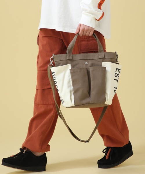 AVIREX（アヴィレックス）の「《直営店限定》GARDENING TOTE BAG/ ガーデニングトートバッグ（トートバッグ・レディース・アイボリー/ブラック/カーキブラウン・FREE）」の3枚目の写真