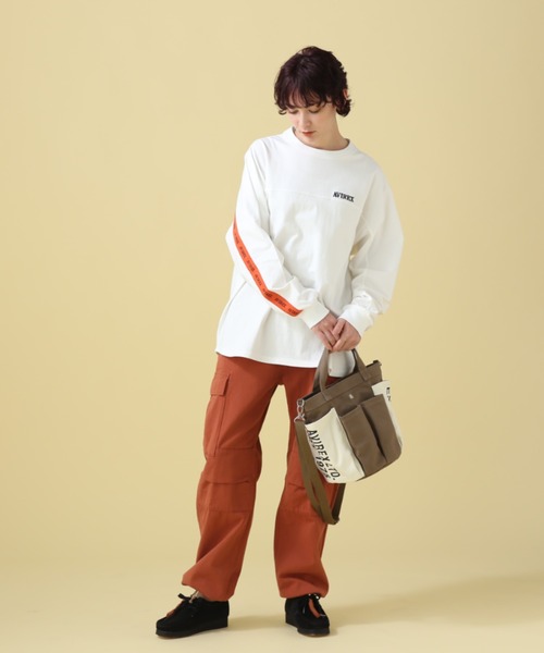 AVIREX（アヴィレックス）の「《直営店限定》GARDENING TOTE BAG/ ガーデニングトートバッグ（トートバッグ・レディース・アイボリー/ブラック/カーキブラウン・FREE）」の5枚目の写真