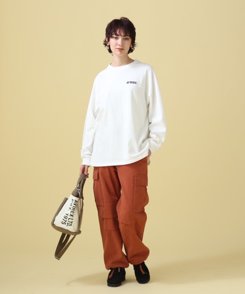 AVIREX（アヴィレックス）の「《直営店限定》GARDENING TOTE BAG/ ガーデニングトートバッグ（トートバッグ・レディース・アイボリー/ブラック/カーキブラウン・FREE）」の6枚目の写真