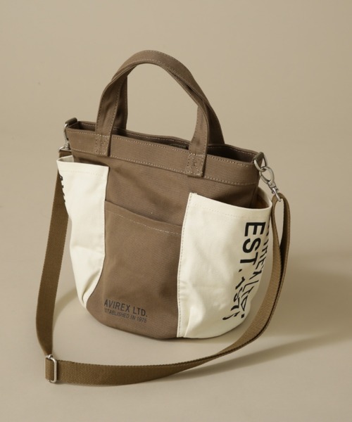 AVIREX（アヴィレックス）の「《直営店限定》GARDENING TOTE BAG/ ガーデニングトートバッグ（トートバッグ・レディース・アイボリー/ブラック/カーキブラウン・FREE）」の12枚目の写真