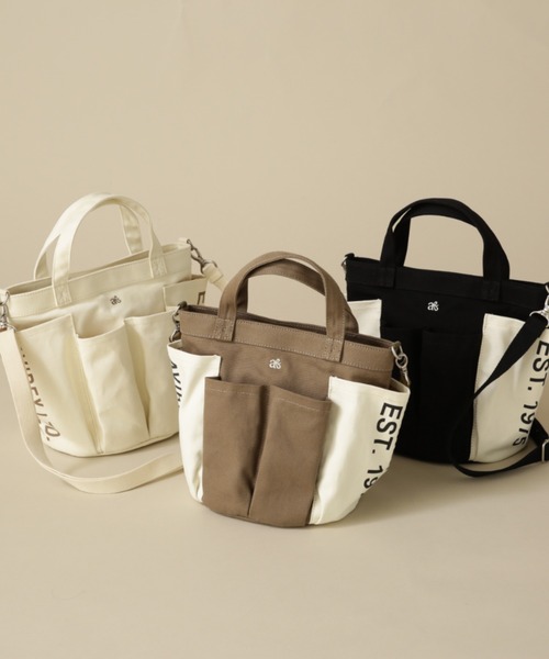 AVIREX（アヴィレックス）の「《直営店限定》GARDENING TOTE BAG/ ガーデニングトートバッグ（トートバッグ・レディース・アイボリー/ブラック/カーキブラウン・FREE）」の16枚目の写真