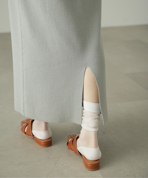 FREE'S MART（フリーズマート）の「◆畦フリルニットワンピース（ワンピース・レディース・グリーン/ブラック/ベージュ・SMALL/MEDIUM）」の15枚目の写真