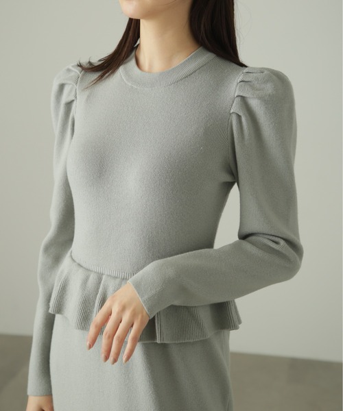 FREE'S MART（フリーズマート）の「◆畦フリルニットワンピース（ワンピース・レディース・グリーン/ブラック/ベージュ・SMALL/MEDIUM）」の20枚目の写真