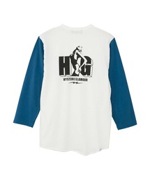 HYSTERIC GLAMOUR | HG CIRCLE LIGHTNING ヘンリー七分袖Tシャツ(Tシャツ/カットソー)