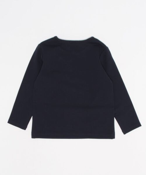 BeBe（ベベ）の「BeBe/ポンチ ギンガム チェック リボン Tシャツ (100~150cm)（Tシャツ/カットソー・キッズ・ネイビー・110/120/140/130/150/100）」の8枚目の写真