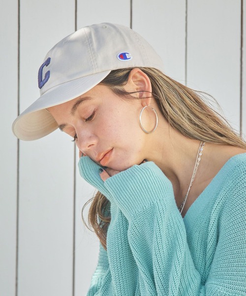 Champion(チャンピオン)の「【Champion(チャンピオン)】ビッグCロゴキャップ(キャップ・レディース・グリーン/モカ/アイボリー・FREE)」の3枚目の写真