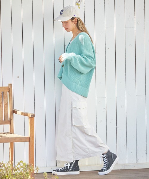 Champion(チャンピオン)の「【Champion(チャンピオン)】ビッグCロゴキャップ(キャップ・レディース・グリーン/モカ/アイボリー・FREE)」の4枚目の写真