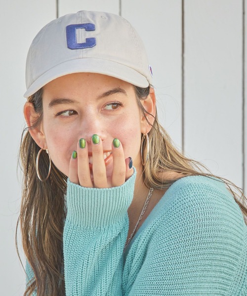 Champion(チャンピオン)の「【Champion(チャンピオン)】ビッグCロゴキャップ(キャップ・レディース・グリーン/モカ/アイボリー・FREE)」の5枚目の写真