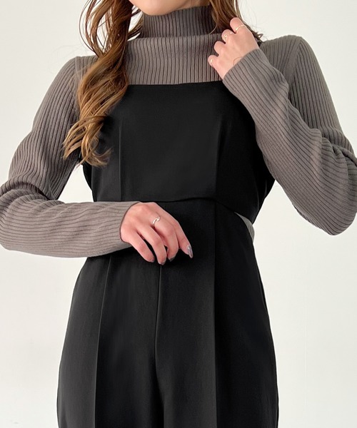 JUNOAH（ジュノア）の「ボトルネックリブニット（ニット/セーター・レディース・オフホワイト/グリーン/ブラック/ベージュ/ブルー/ピンク系その他/グレイッシュベージュ/イエロー・MEDIUM/LARGE）」の20枚目の写真