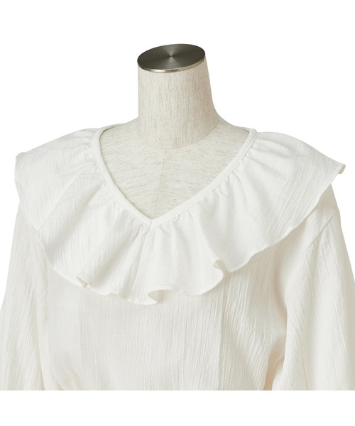 Francfranc（フランフラン）の「楊柳ラッフル パジャマ 裏地付き アイボリー（ルームウェア/パジャマ・レディース・アイボリー・FREE）」の10枚目の写真