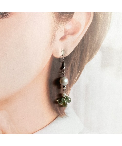 tone(トーン)の「【-lensa-】雫が可愛いパールピアス(MA)(ピアス(両耳用)・レディース・シルバー・FREE)」の5枚目の写真