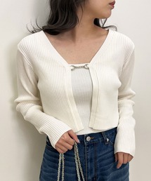 フロントチェーン付ボレロニット+キャミSET