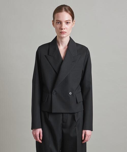 LOEFF（ロエフ）の「＜LOEFF＞ギャバ クロップド ピークドラペルジャケット（テーラードジャケット・レディース・ブラック・1/0）」の13枚目の写真