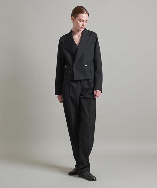 LOEFF（ロエフ）の「＜LOEFF＞ギャバ クロップド ピークドラペルジャケット（テーラードジャケット・レディース・ブラック・1/0）」の17枚目の写真