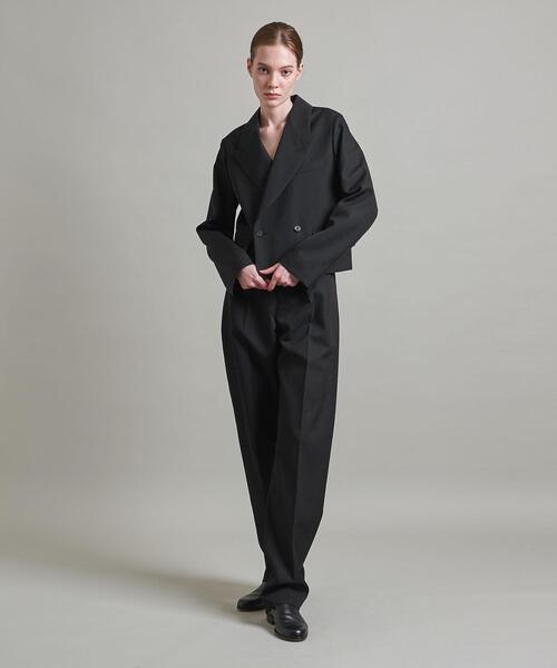 LOEFF（ロエフ）の「＜LOEFF＞ギャバ クロップド ピークドラペルジャケット（テーラードジャケット・レディース・ブラック・1/0）」の18枚目の写真