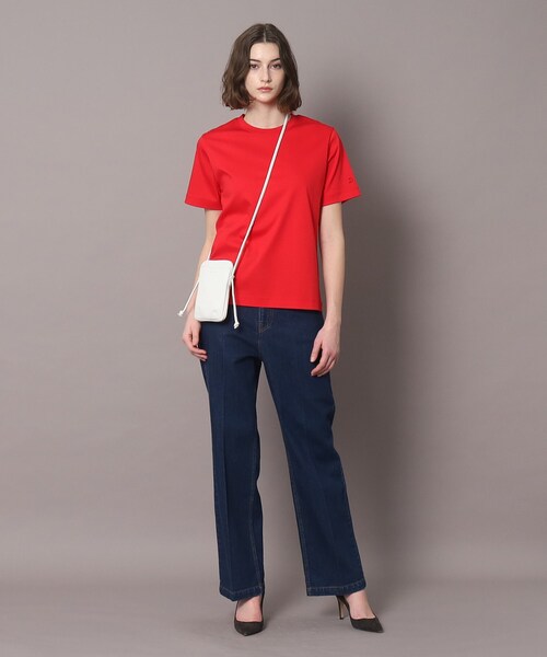 DRESSTERIOR(ドレステリア)の「◆【接触冷感】アイスクリアコットンTシャツ(Tシャツ/カットソー・レディース・ホワイト/ブラック/ブラウン系その他/レッド系1・34/36/38)」の5枚目の写真