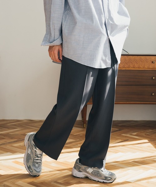 FORK&SPOON（フォークアンドスプーン）の「FORK&SPOON　2プリーツeasyトラウザー（スラックス・メンズ・ネイビー/チャコールグレー・4/5）」の9枚目の写真