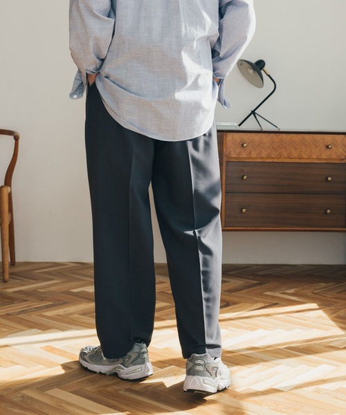 FORK&SPOON（フォークアンドスプーン）の「FORK&SPOON　2プリーツeasyトラウザー（スラックス・メンズ・ネイビー/チャコールグレー・4/5）」の22枚目の写真