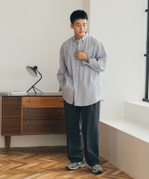 FORK&SPOON（フォークアンドスプーン）の「FORK&SPOON　2プリーツeasyトラウザー（スラックス・メンズ・ネイビー/チャコールグレー・4/5）」の16枚目の写真