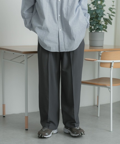 FORK&SPOON（フォークアンドスプーン）の「FORK&SPOON　2プリーツeasyトラウザー（スラックス・メンズ・ネイビー/チャコールグレー・4/5）」の19枚目の写真