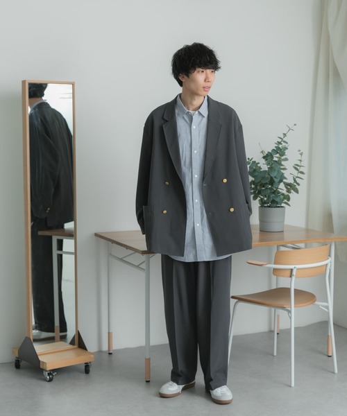 FORK&SPOON（フォークアンドスプーン）の「FORK&SPOON　2プリーツeasyトラウザー（スラックス・メンズ・ネイビー/チャコールグレー・4/5）」の13枚目の写真